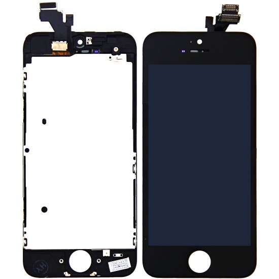 iPhone 5 Display + Digitizer, +Metal Plate A+ High Quality - Black