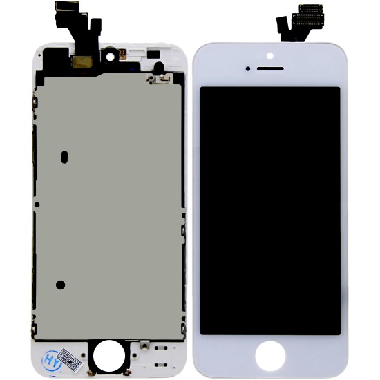 iPhone 5 Display + Digitizer, +Metal Plate A+ High Quality - White