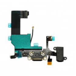 iPhone 5 Dock Connector Flex + Audio Connector - Black iPhone 5 Dock Connector Flex + Audio Connector - Black