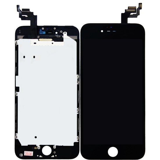 iPhone 6 Plus Display + Digitizer + Metal Plate, Complete OEM Replacement Glass - Black