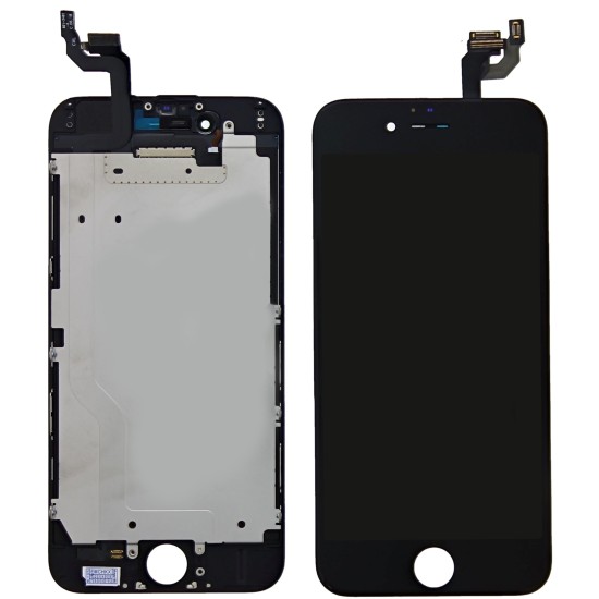 iPhone 6 Display + Digitizer + Metal Plate High Quality - Black