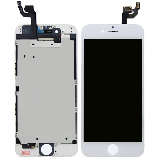 iPhone 6 Display + Digitizer + Metal Plate, OEM Replacement Glass - White iPhone 6 Display + Digitizer + Metal Plate, OEM Replacement Glass - White