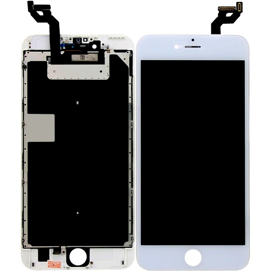 iPhone 6S PLUS Display + Digitizer + Metal Plate, Complete OEM Replacement Glass - White iPhone 6S PLUS Display + Digitizer + Metal Plate, Complete OEM Replacement Glass - White