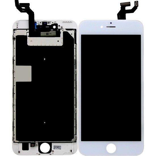 iPhone 6S Plus Display + Digitizer, +Metal Plate A+ High Quality - White