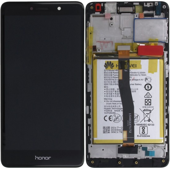 Huawei Honor 6X (BLN-L21) OEM Service Part Screen Incl. Battery (02351BNB) - Black Huawei Honor 6X (BLN-L21) OEM Service Part Screen Incl. Battery (02351BNB) - Black