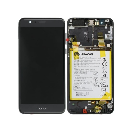 Huawei Honor 8 (FRD-L09/ FRD-L19) OEM Service Part Screen Incl. Battery - Black