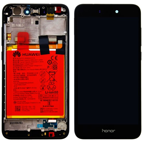 Huawei Honor 8 Lite OEM Service Part Screen Incl. Battery (02351DWH) - Black
