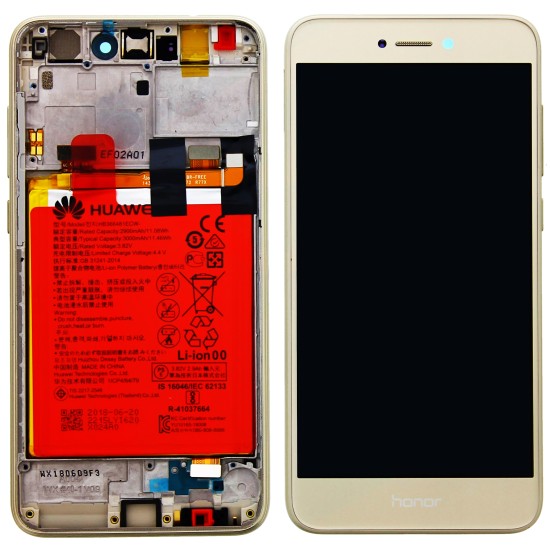 Huawei Honor 8 Lite OEM Service Part Screen Incl. Battery (02351DWM) - Gold