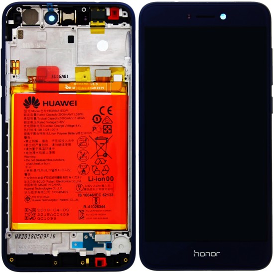 Huawei Honor 8 Lite OEM Service Part Screen Incl. Battery (02351VBP) - Blue Huawei Honor 8 Lite OEM Service Part Screen Incl. Battery (02351VBP) - Blue