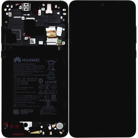 Huawei Mate 20 02352ETG (HMA-L09/ HMA-L29) OEM Service Part Screen Incl. Battery - Black