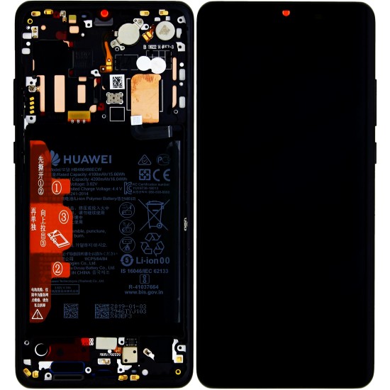 Huawei P30 Pro OEM Service Part Screen Incl. Battery (02352PBT) - Black Huawei P30 Pro OEM Service Part Screen Incl. Battery (02352PBT) - Black