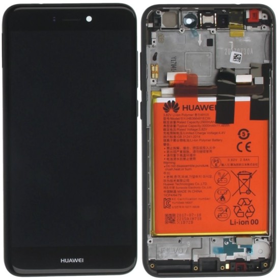 Huawei P8 Lite 2017 OEM Service Part Screen Incl. Battery (02351VBT) - Black Huawei P8 Lite 2017 OEM Service Part Screen Incl. Battery (02351VBT) - Black